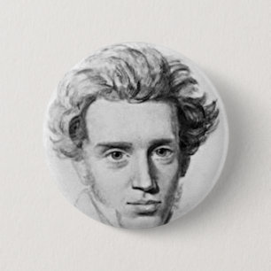 Philosopher Soren Kierkegaard 6 Cm Round Badge