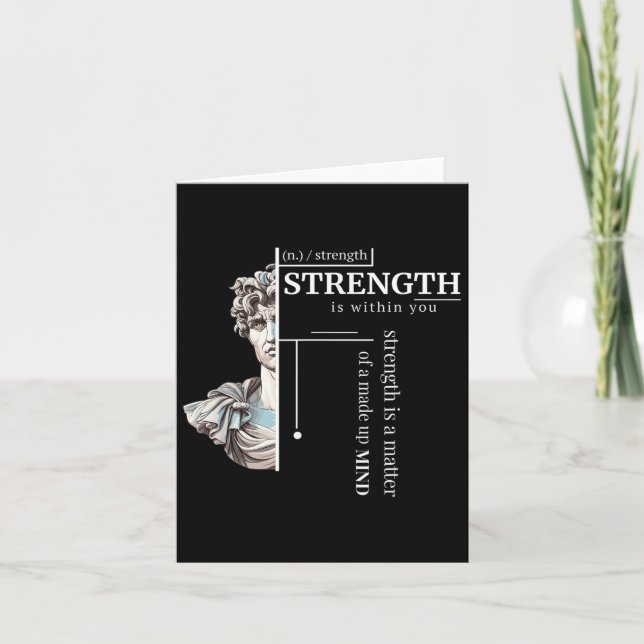 Philosopher Stoic Discipline Positive Mindset Stre Card (Front)