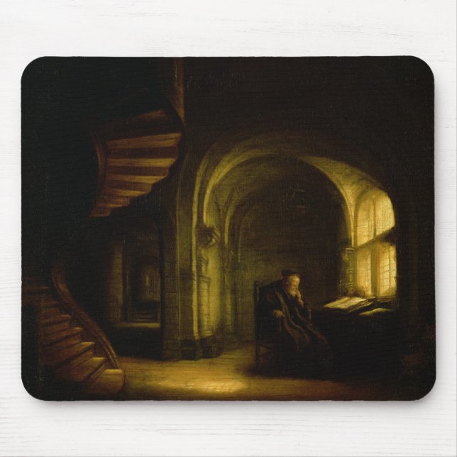 Philosopher with an Open Book, 1625-7 (oil on pane Mouse Mat (Front)