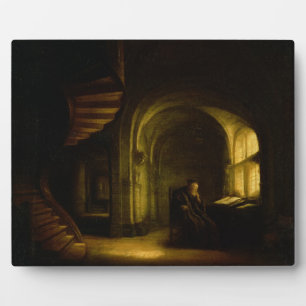 Philosopher with an Open Book, 1625-7 (oil on pane Plaque