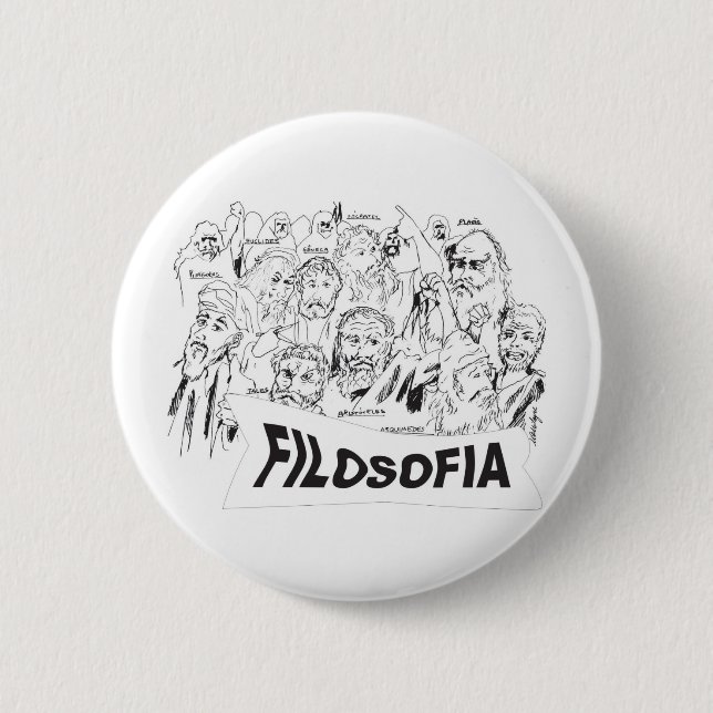 PHILOSOPHERS Plato Aristotle euclides Socrates 6 Cm Round Badge (Front)