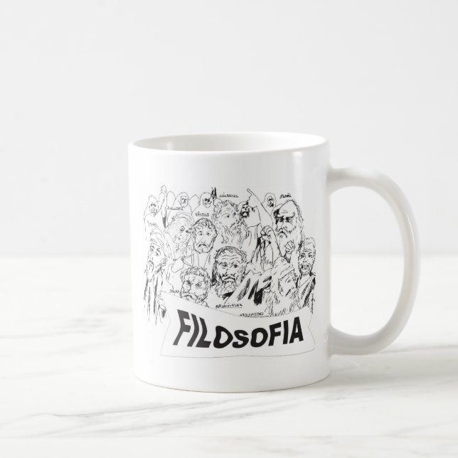 PHILOSOPHERS Plato Aristotle euclides Socrates Coffee Mug (Right)
