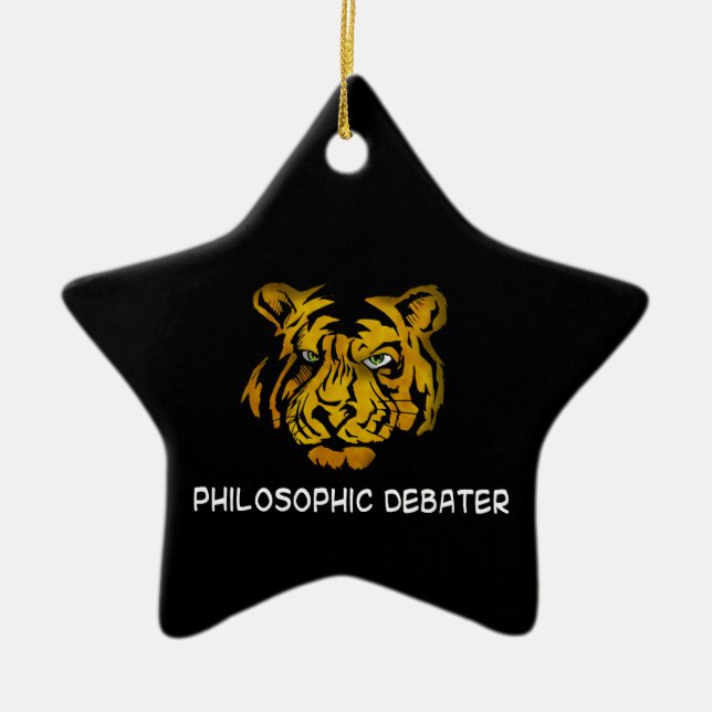Philosophic Debater Ceramic Tree Decoration (Front)
