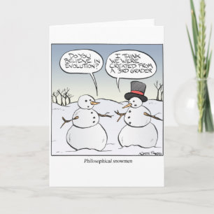 Philosophical Snowen Greeting Card