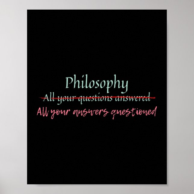 Philosophy, All Your Answers Questioned  Poster (Front)