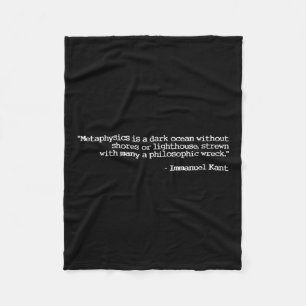 Philosophy And Metaphysics Quote Immanuel Kant Fleece Blanket