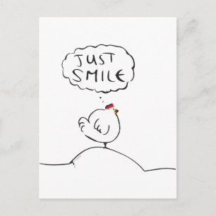 Philosophy Chicken - just smile Postcard