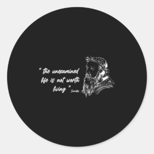 Philosophy,famous Icons Philosophy Quotes,most Com Classic Round Sticker