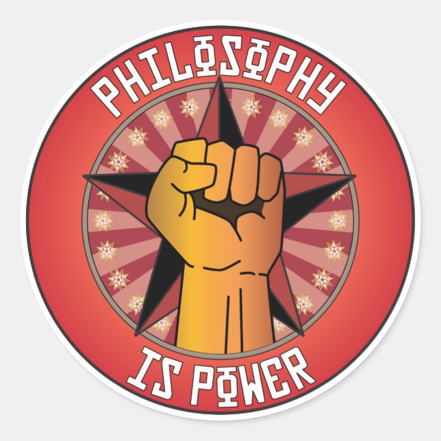 Philosophy Is Power Classic Round Sticker (Front)