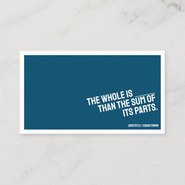 PHILOSOPHY Minimalist Business Card (Back)