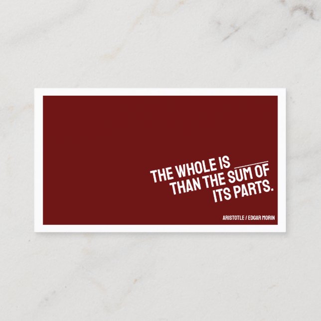 PHILOSOPHY Minimalist Business Card MINI (Back)