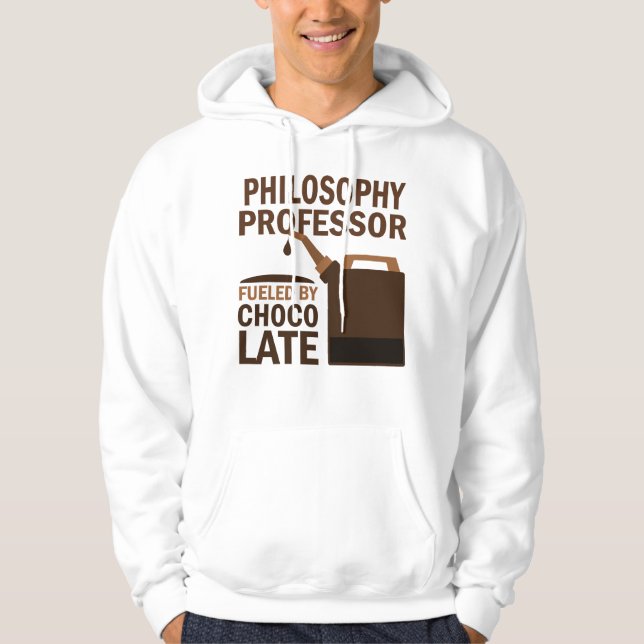 Philosophy Professor (Funny) Chocolate Hoodie (Front)