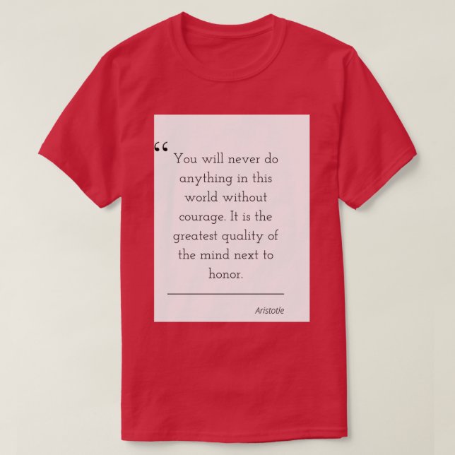 Philosophy Quote Aristotle 3 T-Shirt (Design Front)