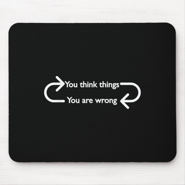 Philosophy, Quote, Funny, Intellectual, Philosophe Mouse Mat (Front)