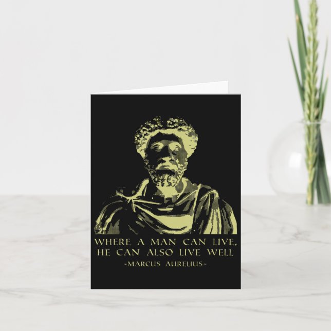 Philosophy Quote Stoic Sayings Marcus Aurelius  Card (Front)