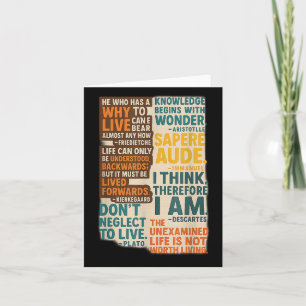 Philosophy Quotes Poster - Timeless Wisdom From Gr Card