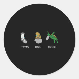 Philosophy Socrates Plato Aristotle Design For Phi Classic Round Sticker