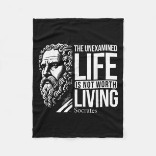 Philosophy Socrates Quote For Wise Philosphers Fleece Blanket