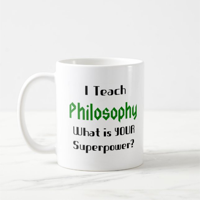 philosophy teach coffee mug (Left)