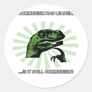 Philosoraptor Communism Classic Round Sticker