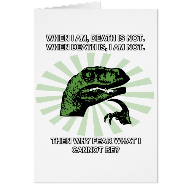 Philosoraptor Death and Fear (Front)