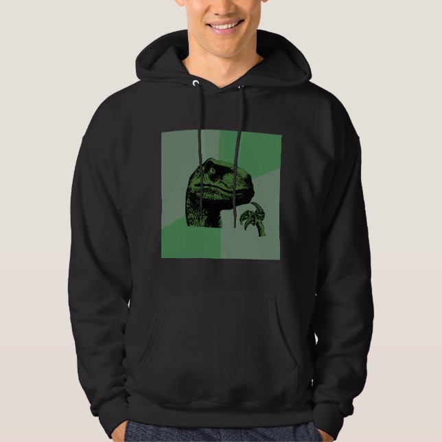 Philosoraptor Dinosaur Advice Animal Meme Hoodie (Front)
