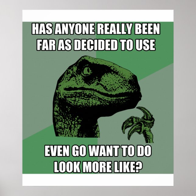 Philosoraptor Nonsense Poster (Front)