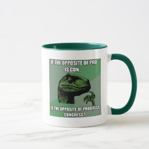 Philosoraptor Progress Vs Congress Mug
