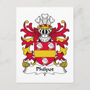 Philpot Family Crest Postcard