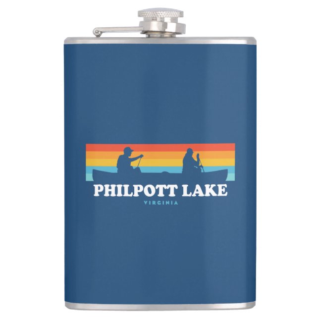 Philpott Lake Virginia Canoe Hip Flask (Front)