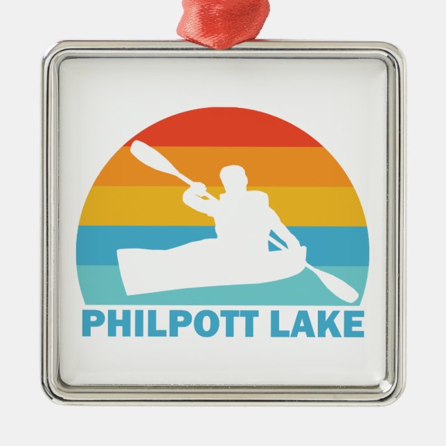 Philpott Lake Virginia Kayak Metal Tree Decoration (Front)