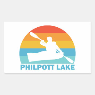 Philpott Lake Virginia Kayak Rectangular Sticker