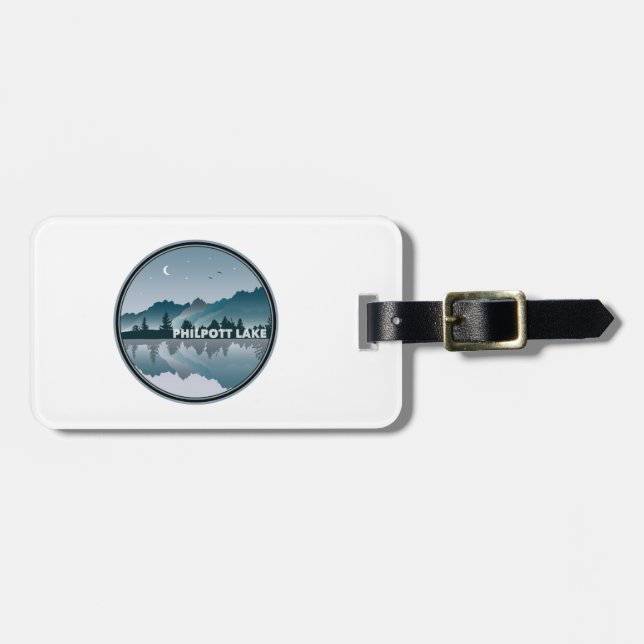 Philpott Lake Virginia Reflection Luggage Tag (Front Horizontal)