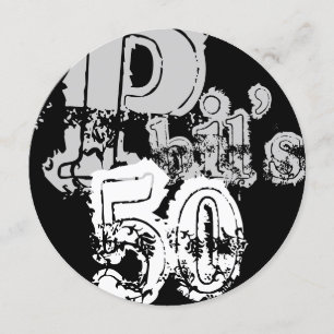 Phil's 50th (round) invitation