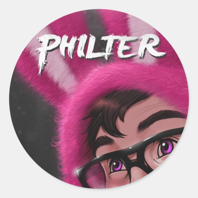 "Philter" 20 small stickers (Front)