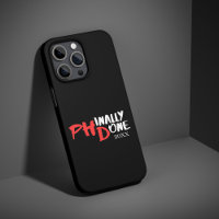Phinally done - Black PHD Graduation Quote Design