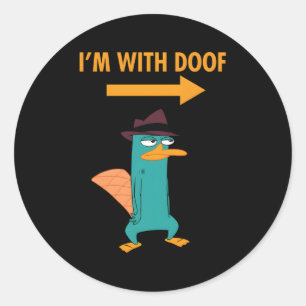 Phineas And Ferb Candace Against The Universe I'M Classic Round Sticker