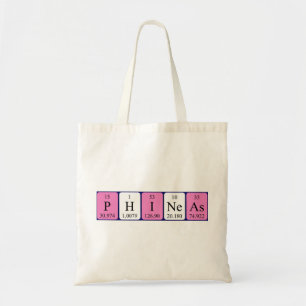 Phineas periodic table name tote bag