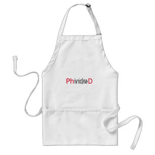 Phinished, word art, text design for PhD graduates Standard Apron