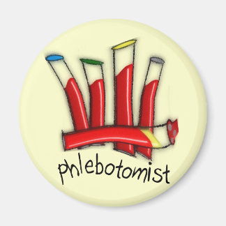 Phlebotomist Artsy Blood Tubes Design Gifts Magnet