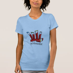 Phlebotomist Artsy Blood Tubes Design Gifts T-Shirt