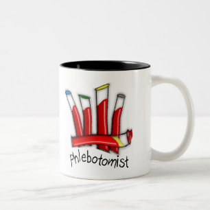 Phlebotomist Artsy Blood Tubes Design Gifts Two-Tone Coffee Mug
