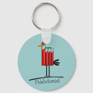 Phlebotomist "Blood Tube Bird" Gifts Key Ring