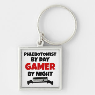 Phlebotomist by Day Gamer by Night Key Ring