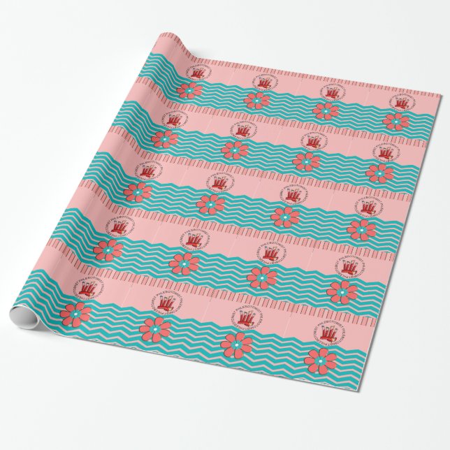 Phlebotomist Chevron Design Wrapping Paper (Unrolled)