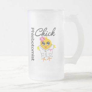 Phlebotomist Chick Frosted Glass Beer Mug