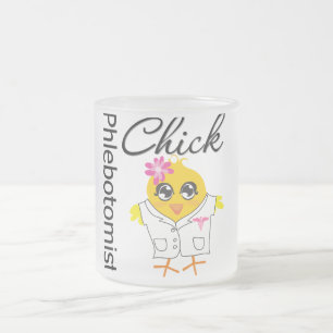 Phlebotomist Chick Frosted Glass Coffee Mug