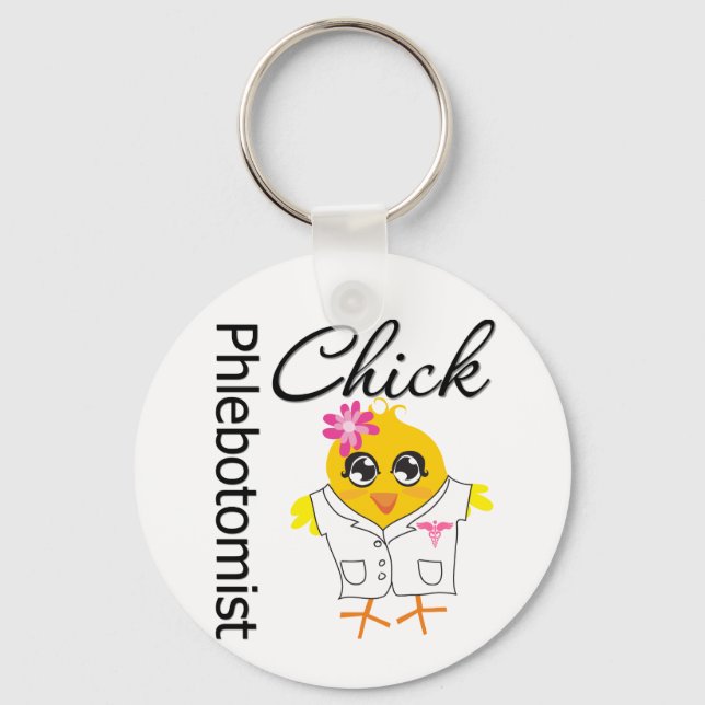 Phlebotomist Chick Key Ring (Front)
