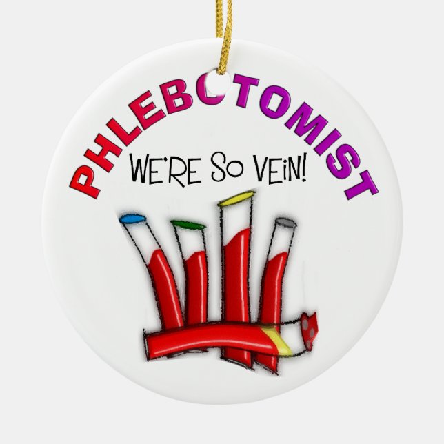 Phlebotomist Christmas Ornament (Front)