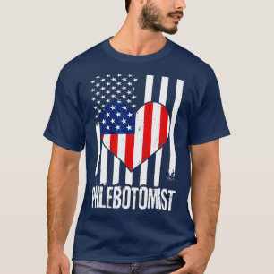 Phlebotomist Flag Symbol Phlebotomy Technician T-Shirt